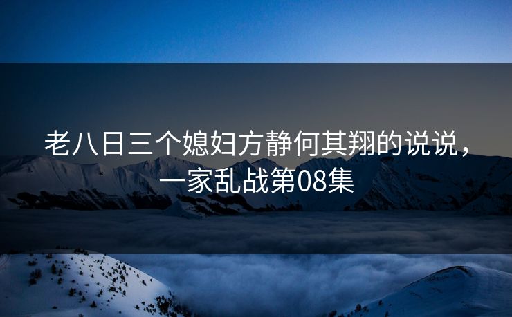 老八日三个媳妇方静何其翔的说说,一家乱战第08集