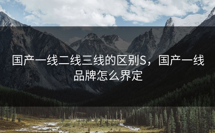 国产一线二线三线的区别S，国产一线品牌怎么界定
